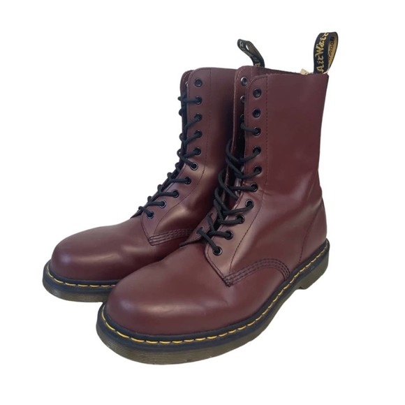 Dr. Martens Burgandy Mens Boots Size 12 main image 4